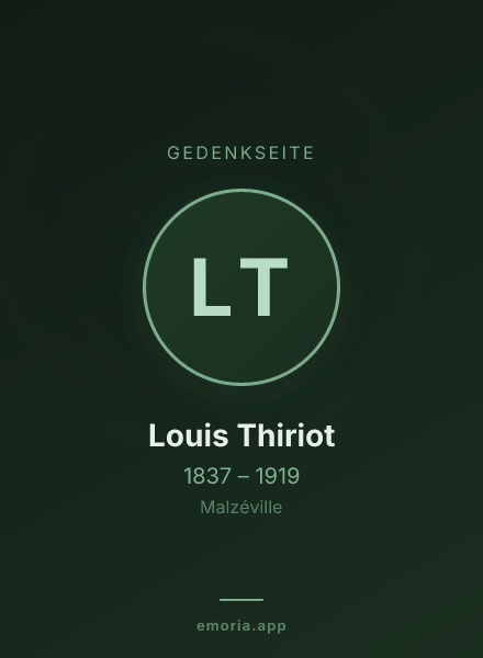Gedenkportrait von Louis Thiriot