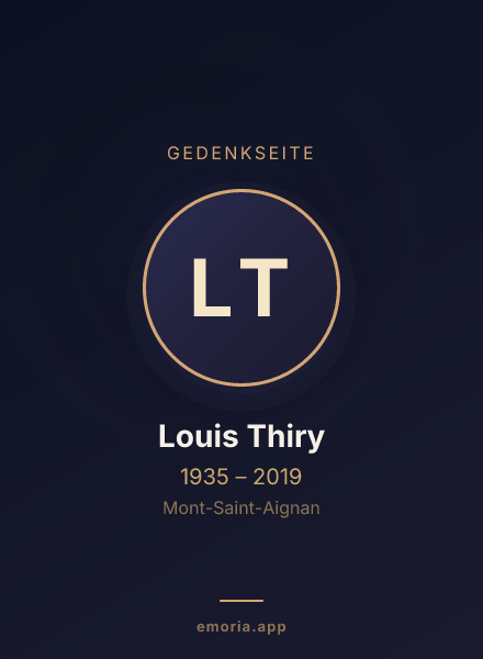 Gedenkportrait von Louis Thiry