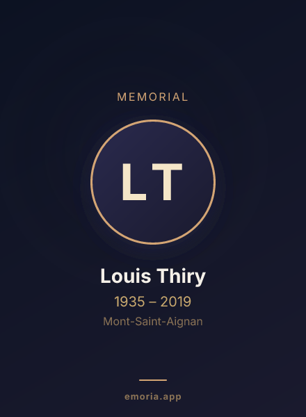 Memorial portrait of Louis Thiry