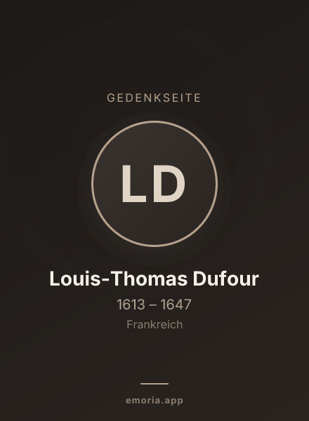 Gedenkportrait von Louis-Thomas Dufour