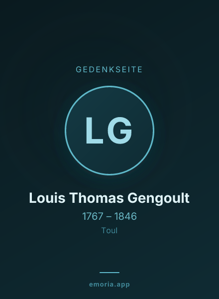 Gedenkportrait von Louis Thomas Gengoult