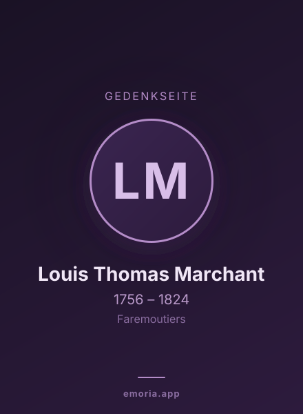Gedenkportrait von Louis Thomas Marchant