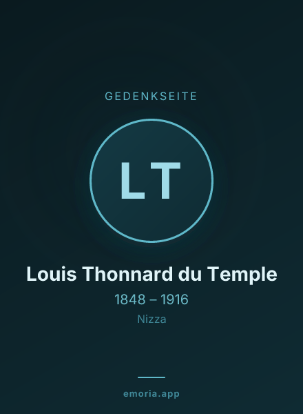 Gedenkportrait von Louis Thonnard du Temple