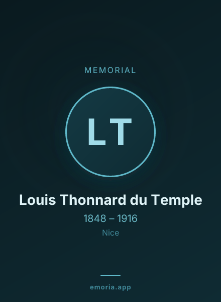 Memorial portrait of Louis Thonnard du Temple