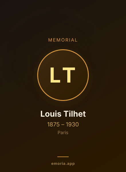 Memorial portrait of Louis Tilhet