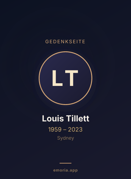 Gedenkportrait von Louis Tillett
