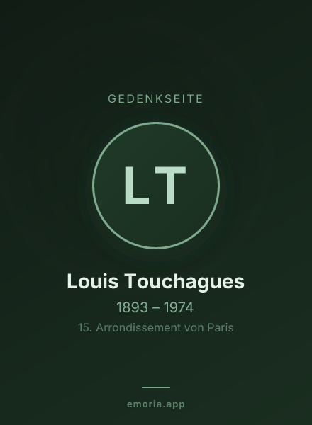 Gedenkportrait von Louis Touchagues