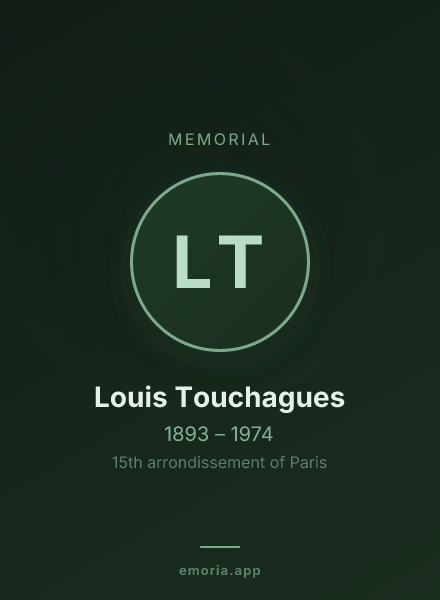 Memorial portrait of Louis Touchagues
