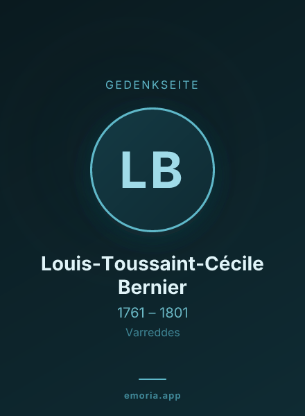 Gedenkportrait von Louis-Toussaint-Cécile Bernier