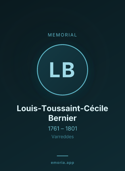 Memorial portrait of Louis-Toussaint-Cécile Bernier