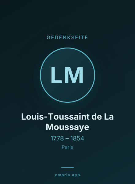 Gedenkportrait von Louis-Toussaint de La Moussaye