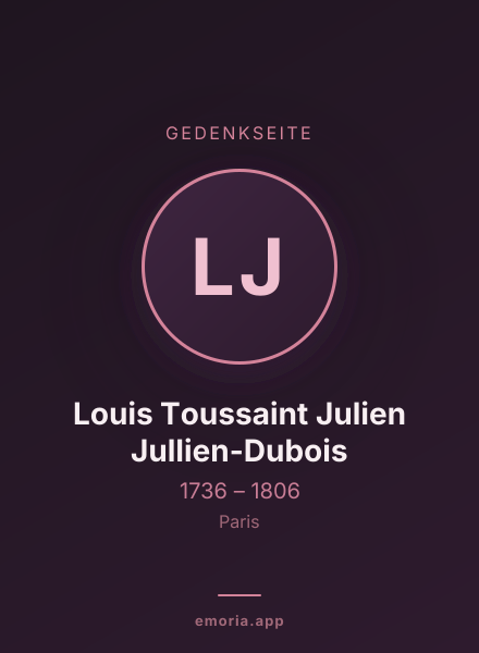 Gedenkportrait von Louis Toussaint Julien Jullien-Dubois