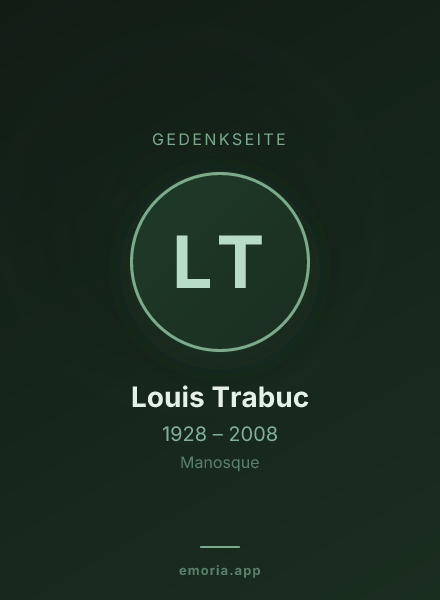 Gedenkportrait von Louis Trabuc