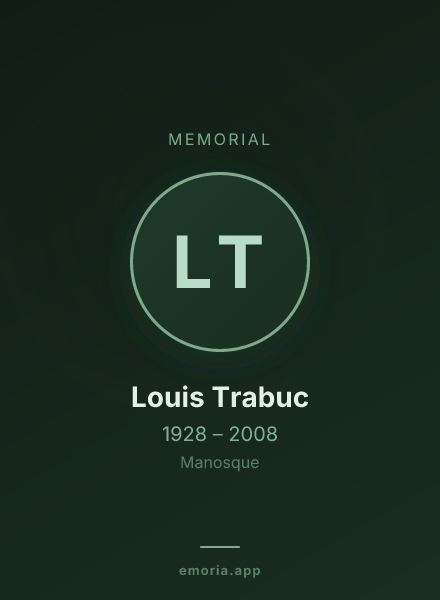 Memorial portrait of Louis Trabuc