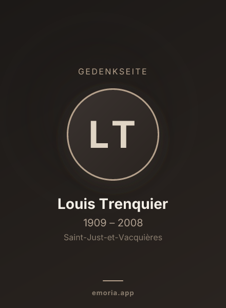 Gedenkportrait von Louis Trenquier