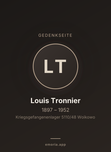 Gedenkportrait von Louis Tronnier