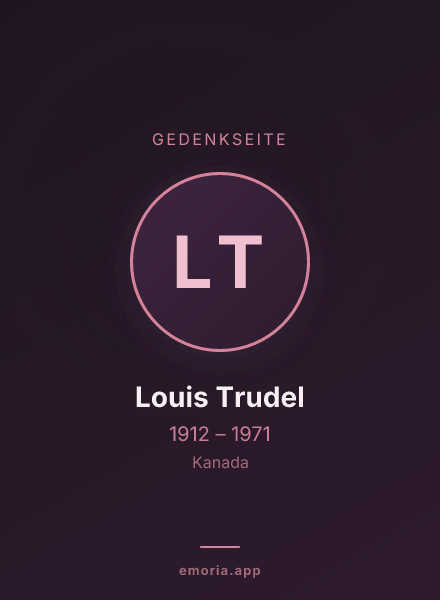 Gedenkportrait von Louis Trudel
