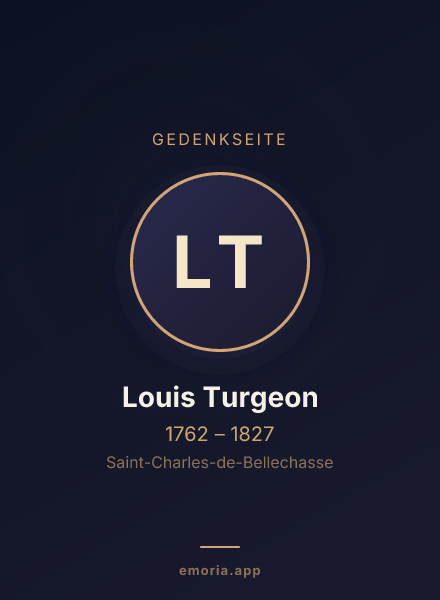 Gedenkportrait von Louis Turgeon