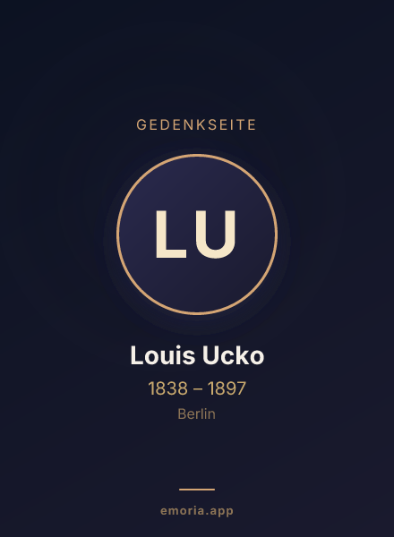 Gedenkportrait von Louis Ucko