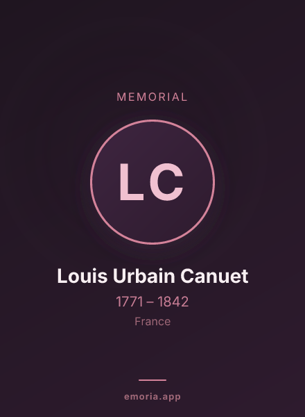 Memorial portrait of Louis Urbain Canuet
