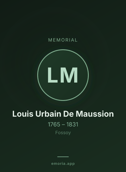 Memorial portrait of Louis Urbain De Maussion
