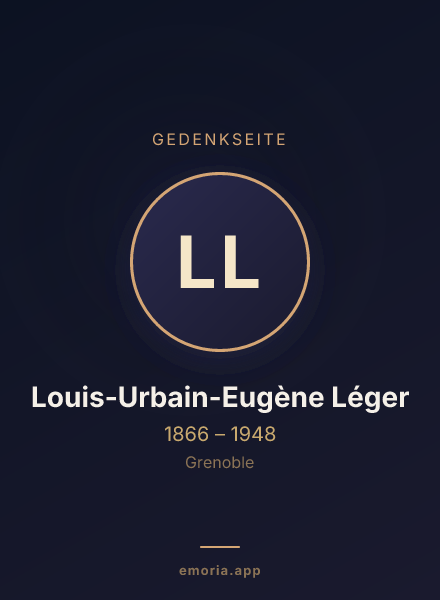 Gedenkportrait von Louis-Urbain-Eugène Léger