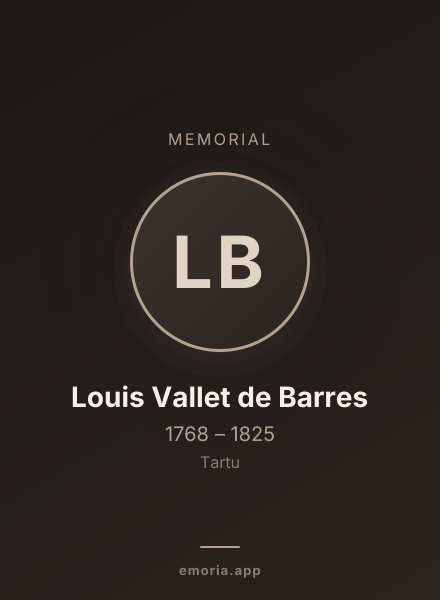 Memorial portrait of Louis Vallet de Barres