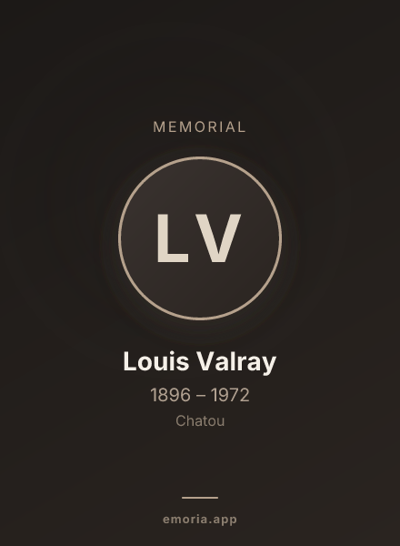 Memorial portrait of Louis Valray