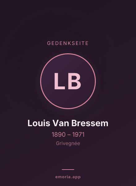 Gedenkportrait von Louis Van Bressem
