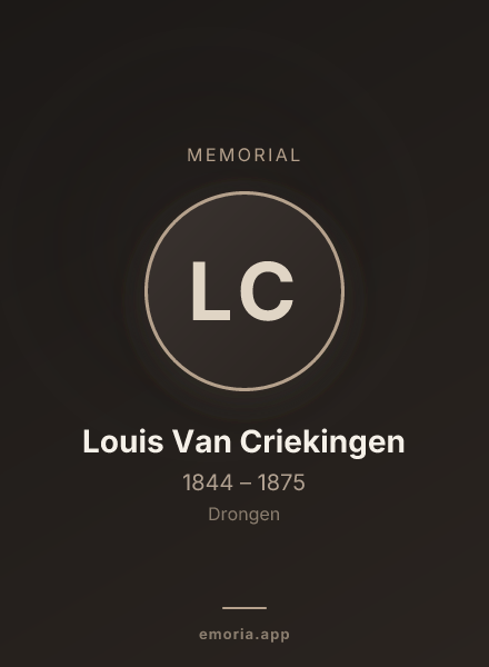 Memorial portrait of Louis Van Criekingen