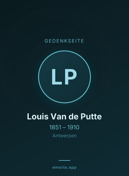 Gedenkportrait von Louis Van de Putte