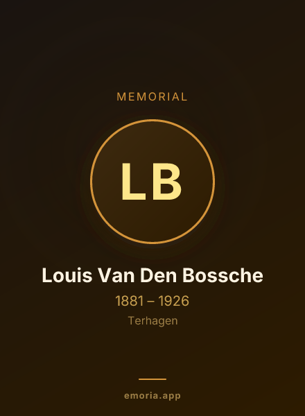 Memorial portrait of Louis Van Den Bossche
