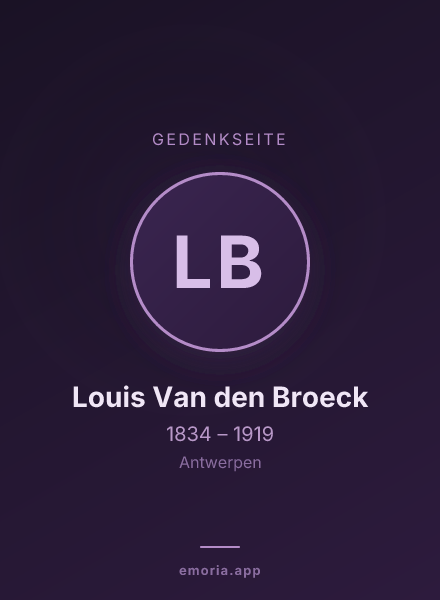 Gedenkportrait von Louis Van den Broeck