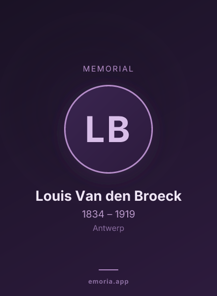 Memorial portrait of Louis Van den Broeck