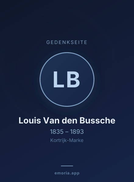 Gedenkportrait von Louis Van den Bussche