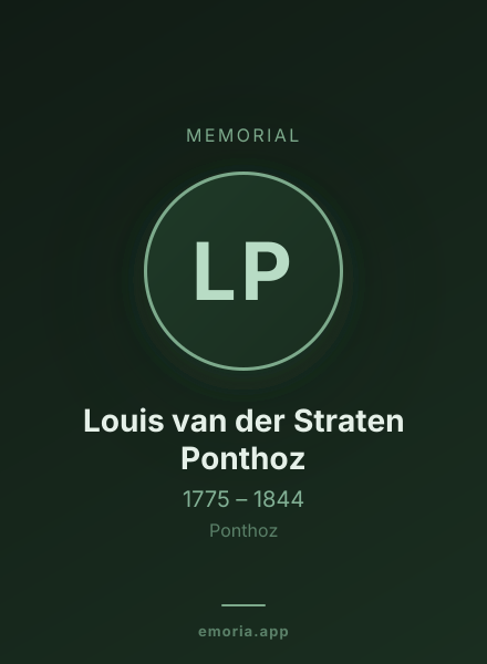 Memorial portrait of Louis van der Straten Ponthoz