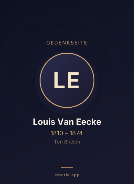 Gedenkportrait von Louis Van Eecke