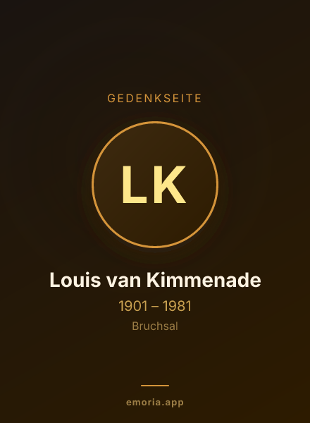 Gedenkportrait von Louis van Kimmenade