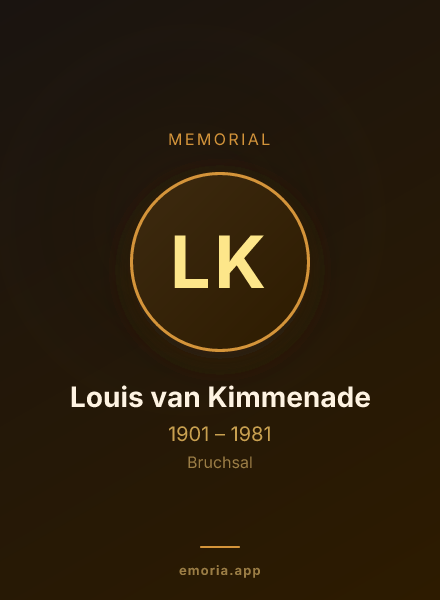 Memorial portrait of Louis van Kimmenade