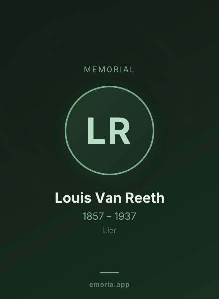 Memorial portrait of Louis Van Reeth