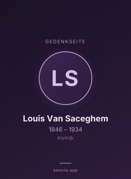 Gedenkportrait von Louis Van Saceghem
