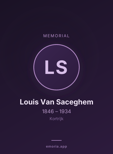 Memorial portrait of Louis Van Saceghem