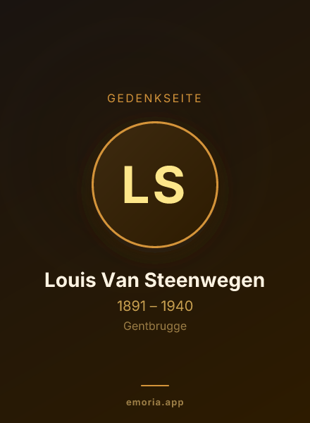 Gedenkportrait von Louis Van Steenwegen