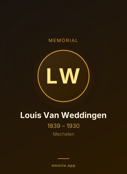Memorial portrait of Louis Van Weddingen