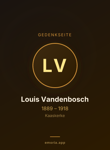 Gedenkportrait von Louis Vandenbosch