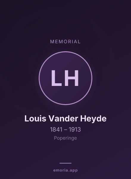 Memorial portrait of Louis Vander Heyde