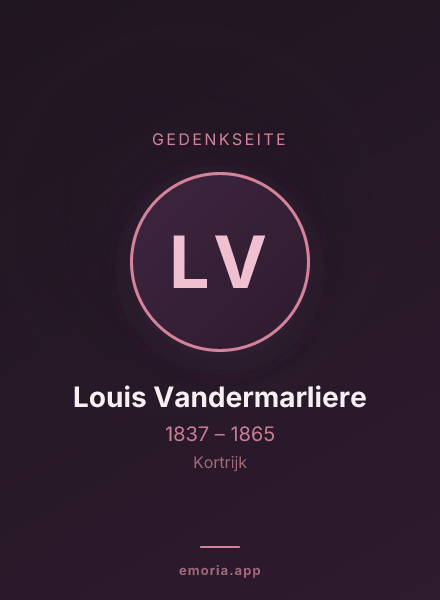 Gedenkportrait von Louis Vandermarliere