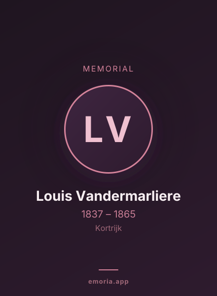 Memorial portrait of Louis Vandermarliere