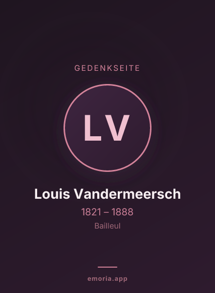 Gedenkportrait von Louis Vandermeersch