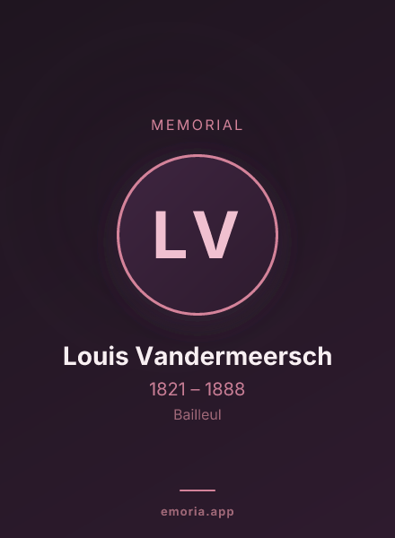 Memorial portrait of Louis Vandermeersch